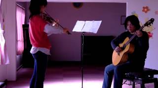 spiritual groove -  antoine dufour (cover) violin  guitar(first practice)