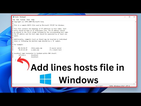 How to Edit Hosts File in Windows 11/10/7  Add Lines in Hosts File