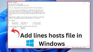 How to Edit Hosts File in Windows 11/10/7 | Add Lines in Hosts File