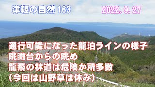 津軽の自然163(通行可能になった龍泊ライン・眺瞰台の眺め・龍飛の様子・龍飛の林道は危険個所多数)