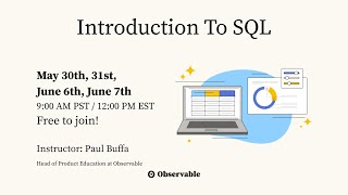 Advanced Queries – Introduction to SQL with Paul Buffa, Part 4