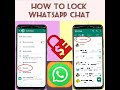 How to Lock/Hide WhatsApp Chat || WhatsApp Chat Lock Feature
