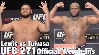 UFC 271 OFFICIAL WEIGH-INS: Derrick Lewis vs Tai Tuivasa