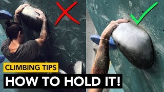 Rock Climbing Tips: How to hold and hang on SLOPER HOLDS