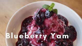 Chinese Yam Dessert with Blueberry Sauce 🍠🍇 – A Unique \u0026 Delicious Treat! 🍮✨蓝莓山药