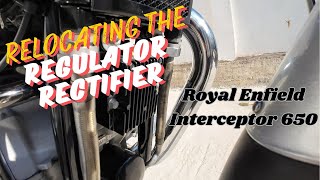 Relocating the regulator rectifier on Royal Enfield Interceptor 650 #royalenfield #intercepto650