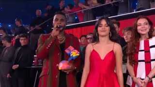 Jason Derulo and Camila Cabello introducing Janet Jackson MTV EMA 2018