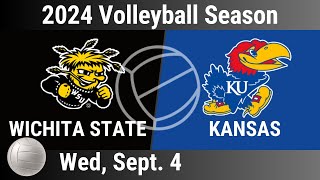 2024 Sep 4 - Volleyball -Kansas vs Wichita State - 2024 College Volleyball Season  20240904