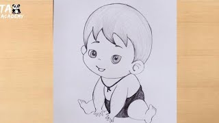 Cute Baby pencil drawing@TaposhiartsAcademy