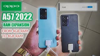 NEW! Oppo A57 2022 RAM EXPANSION hangang 8GB RAM ( Tutorial )