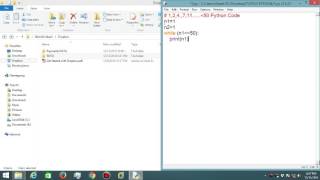 Tutorial #5 1,2,4,7,11....50 Python Code