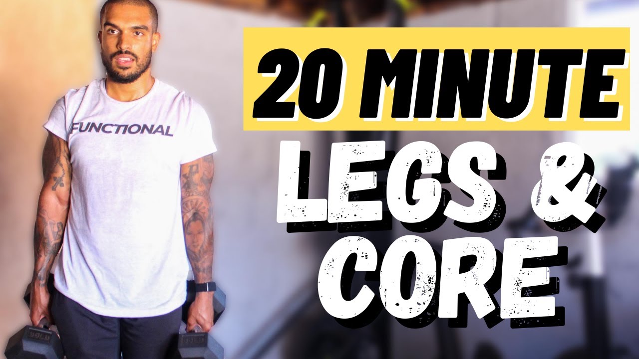 Intense 20 Minute Lower Body And Core Dumbbell Workout - YouTube