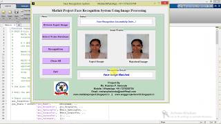 Face Recognition System Matlab Project Code || Final Year Projects