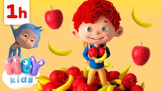 Apples and Bananas and More Kids Songs! | ONE HOUR | HeyKids Nursery Rhymes