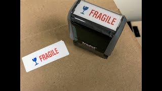 Printy 4912 Two-Color Stock Stamp - Fragile