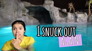 SNEAKiNG into my POOL to SWiM at MiDNiGHT! // did I get caught?!