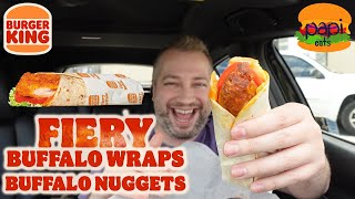 Burger King NEW Fiery Buffalo Wraps & Nuggets Review