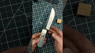 Bushcraft / Hunting Knife Progress On Brass Bolsters | #shorts | Custom Knife Making