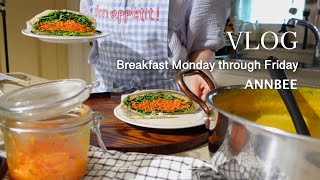 VLOG]5breakfast menus for 5 days/Breakfast for middle and high school students from Monday to Friday