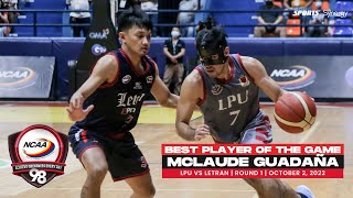 NCAA Season 98 | Best Player: Mclaude Guadaña (LPU vs Letran) | Men's Basketball Tournament Round 1