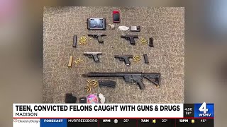 Guns, drugs found after 3 felons, teen arrested for fleeing from Nashville police