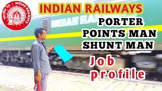 PORTER/POINTS MAN/SHUNT MAN Job profile #indianrailways #railway #pointsman #shunting #groupd