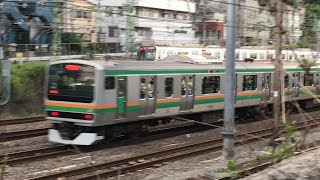 JR特急成田エクスプレス40号大船行きE259系2040Mと京浜東北線各駅停車大船行きE233系1781C135、普通小田原行きE231系1925E+E231系、都営浅草線特急三崎口行き5300形！