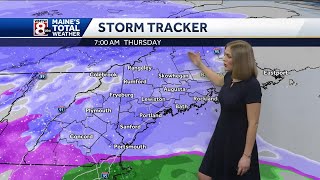 First of two winter storms coming to Maine will impact Thursday's morning commute