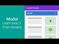 Ionic 3 - Modal Implementation