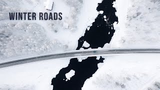 Driving on winter roads in Finnish Lapland - trailer