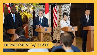 Secretary Blinken holds a 2+2 joint press availability in Tokyo, Japan