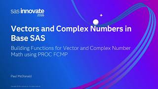 Build Functions for Vector and Complex Number Math using PROC FCMP