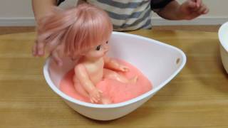 メルちゃん ぽぽちゃん カラフル 泡のお風呂   Colorful bubble baths for Baby Doll , Mell chan || メルちゃん