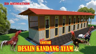 CONTOH DESAIN KANDANG AYAM #desainkandang #ayambangkok #sketchup #inspirasi #3danimation