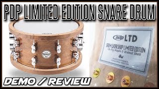 PDP Maple/Walnut Snare Drum Demo \u0026 Review - Limited Edition - Wood Hoops - Part 1