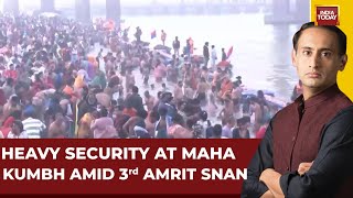 Heavy Security Arrangements At Maha Kumbh As Third Amrit Snan Goes Off Without A Hitch