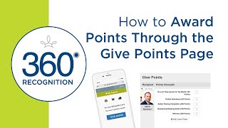 How to Award Points Through the Give Points Page on Terryberry's Recognition Platform