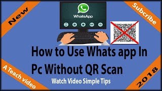 How to run Whatsapp in Pc Without Using BlueStack | Nox | ARC welder | Scan QR Code