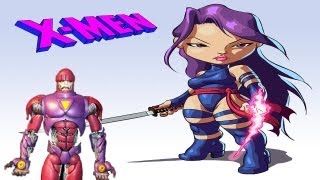 Psylocke versus Sentinel X-MEN MUTANT APOCALYPSE [overhead victory]