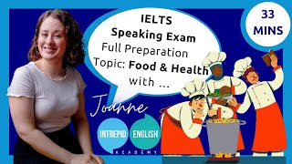 🗣️Prepare For The IELTS Speaking Exam| Topic: 🍕Food and Health | Intrepid English