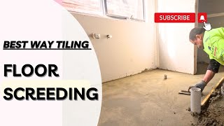 How To Screed Bathroom Floor |Floor screeding | Construction worker | Screeding A Small Bathroom