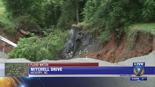 Hickory area sees significant damage to roads, homes