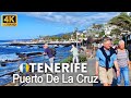 4K Walking Tour of Puerto de la Cruz, Tenerife - Promenade Walk in March 2022