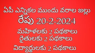 ఎన్నికల ముందు వరాల జల్లు; మహిళలకు 2 పథకాలు, విద్యార్థులకు 2 పథకాలు, రైతులకు 2 పథకాలు ప్రకటించినజగన్