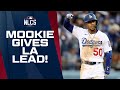 MOOKIE DOES IT!! Mookie Betts gives Dodgers lead on clutch double after Chris Taylor gets on!