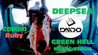 DAIDO GREEN HELL 2-4 DIAJAK MAIN DEEPSEA || COMBO RUBY || MANCING IKAN DI LAUT BERAU MANTAP ||