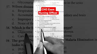 CHO Exam Preparation 2025 | Cho Exam Previous Year Question | Staff Nurse MCQ #cho #choexam #short