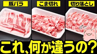 【ゆっくり解説】知れば得する！豚バラ、豚こま、切り落としの違いについて