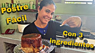 SÓLO 3 INGREDIENTES SIN HORNO PUDÍN FÁCIL Y RÁPIDO 😱Receta Sencilla 😍