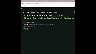 #python : #numpy Round elements of the array to the nearest